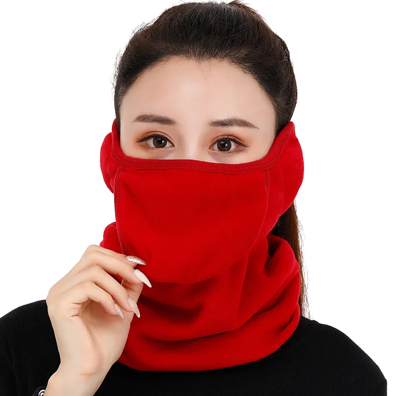 

Flannel winter Face Protection Riding Warmth Ear Protection Face Mask unisex Breathable Masks Windproof Cold protection Collars
