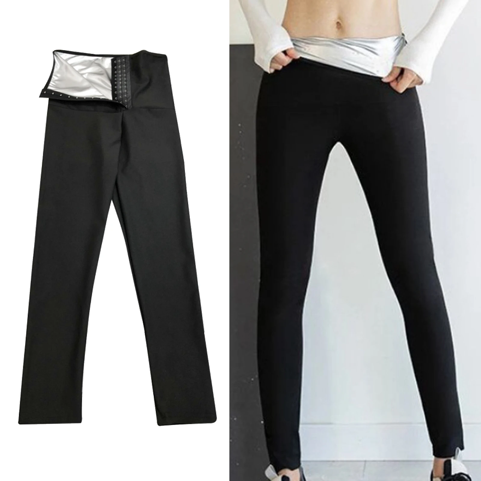 

High Waist Sauna Sweat Pants Weight Loss Workout Leggings Women Gym Yoga Sweatpants Women Men Slimming Pants