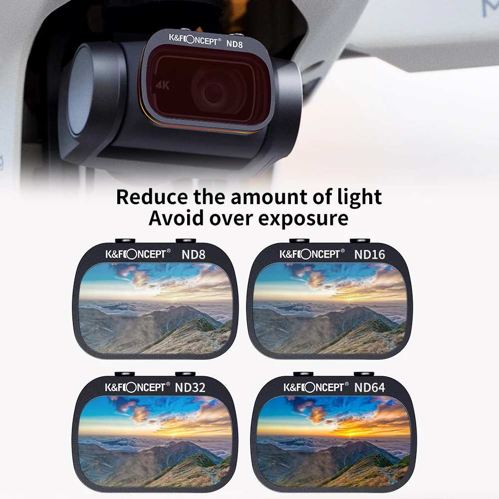 K&F Concept DJI Mavic Mini Camera Filter CPL UV ND8 ND16 ND32 ND64 filter kits with Propeller Blade for DJI Mavic Mini 1/2