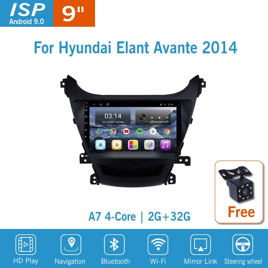 9 ''IPS Android 0 для HYUNDAI Elant Avante 2014 автомобильное радио мультимедиа GPS навигация Navi