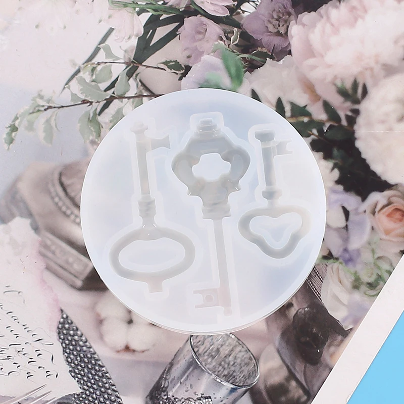 MEETSOFT Винтаж 3 ключа УФ-отверждаемая эпоксидная смола силиконовые формы DIY ручной