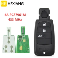 hexiang remote car key for fiat punto bravo ducato viaggio ottimo with 4a pcf7961m 433mhz smart card