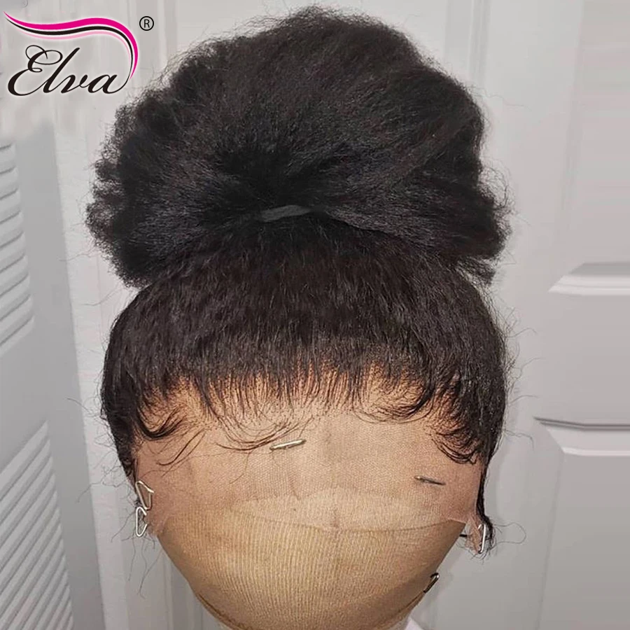 Elva Hair кружевные передние парики из человеческих волос для черных женщин