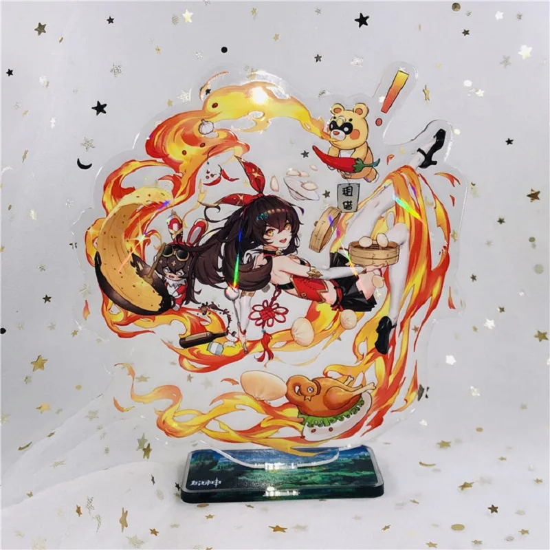 

Hot Game Genshin Impact Zhongli Character Acrylic Figure Stand Model Plate Desk Decor Wendi Cute Standing Sign Delicacy Gifts