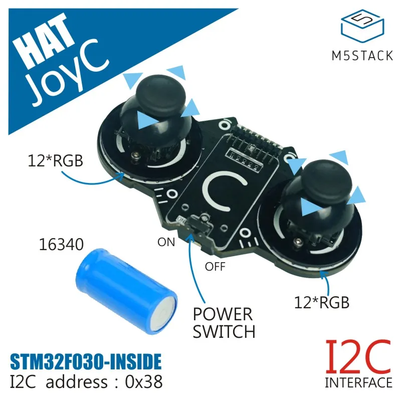 Официальный модуль джойстика M5Stack предназначенный для M5StickC STM32F030F4 чип управления