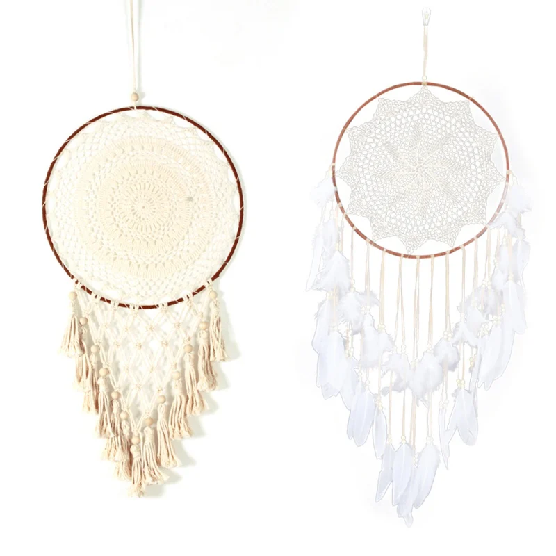 Красивые символы украшение для дома Ловец снов ручной с перьями настенное