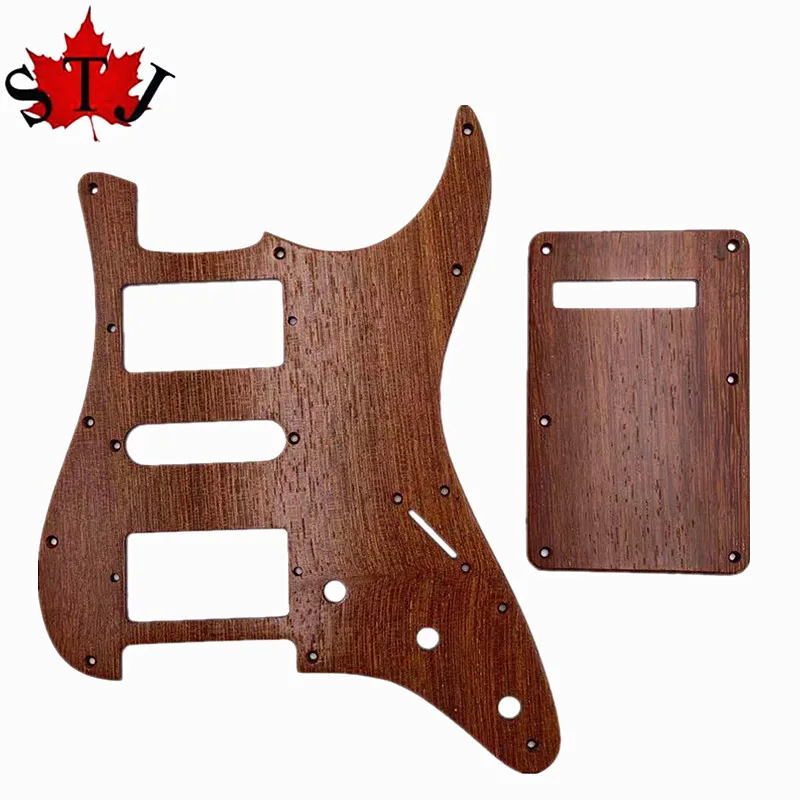 

Chinese wenge wood STRAT GUITAR HSH Pickguard and back caver Backplate