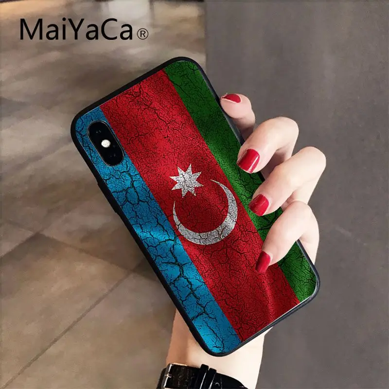 Чехол MaiYaCa azerana buta flag из ТПУ для iPhone X XS MAX 6 6s 7 7plus 8 8Plus 5 5S SE XR 10