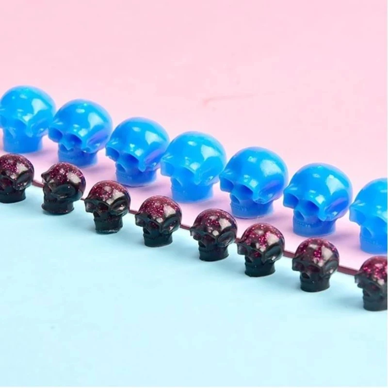 

Skull Epoxy Resin Silicone Mold for Resin Diy Halloween Theme Jewelry Ice Tray Making Tool