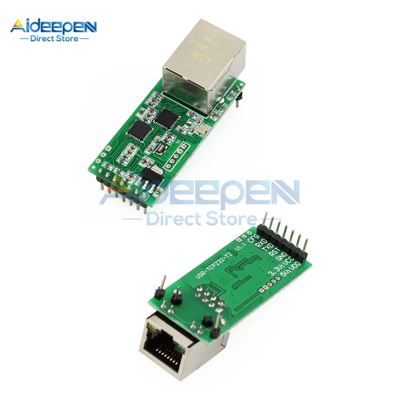 

USR-TCP232-T2 RS232 Serial to Ethernet Module Tcp Ip UDP Network Converter Module TTL Lan Module With RJ45 Port