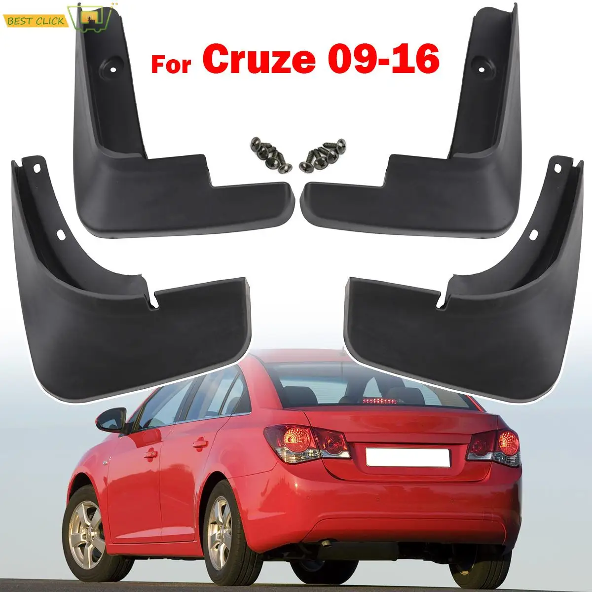 

4pcs Car Mud Flaps For Chevrolet Cruze Sedan Hatchback 2009 2010 2011 2012 2013 2014 2015 2016 Mudflaps Splash Guards Mudguards