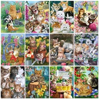5d diy diamond painting cat and butterfly cross stitch diamond embroidery animals rhinestones art gift picture kits wall decor