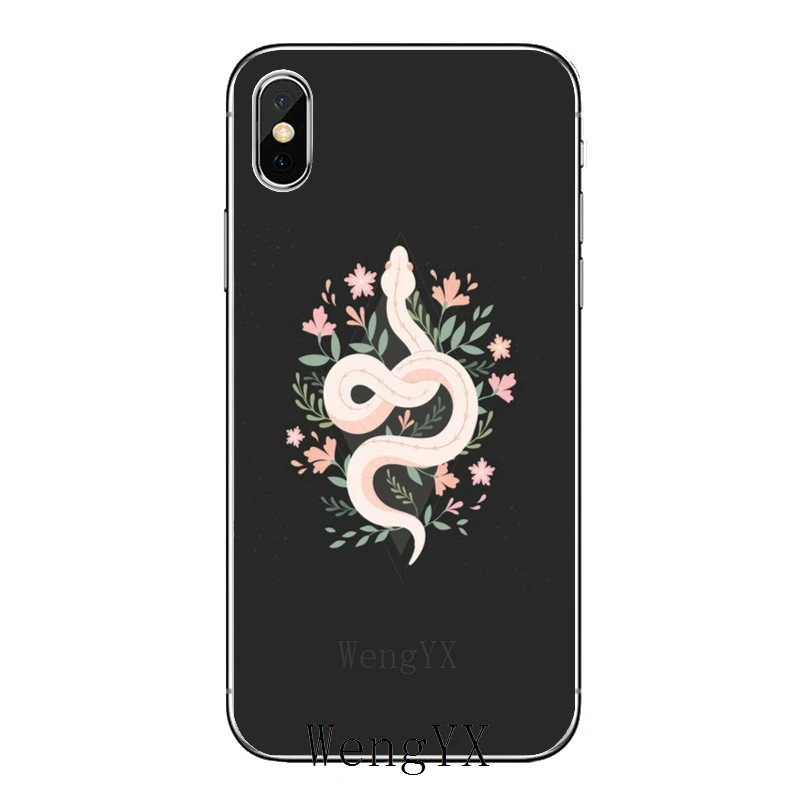 Футляр для телефона Fashion Brand Flower Snake Soft Silicone для iPhone 8 7 6 6S Plus 11 Pro XS Max XR X 5 5S SE 4S 4 iPod Touch.
