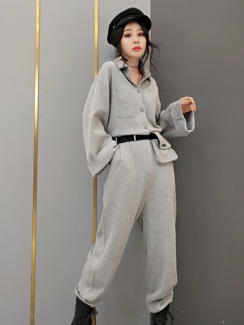 

High-quality women's jumpsuit new fashion Korean casual overalls simple wind jumpsuit women's autumn new hot-selling jumpsuit