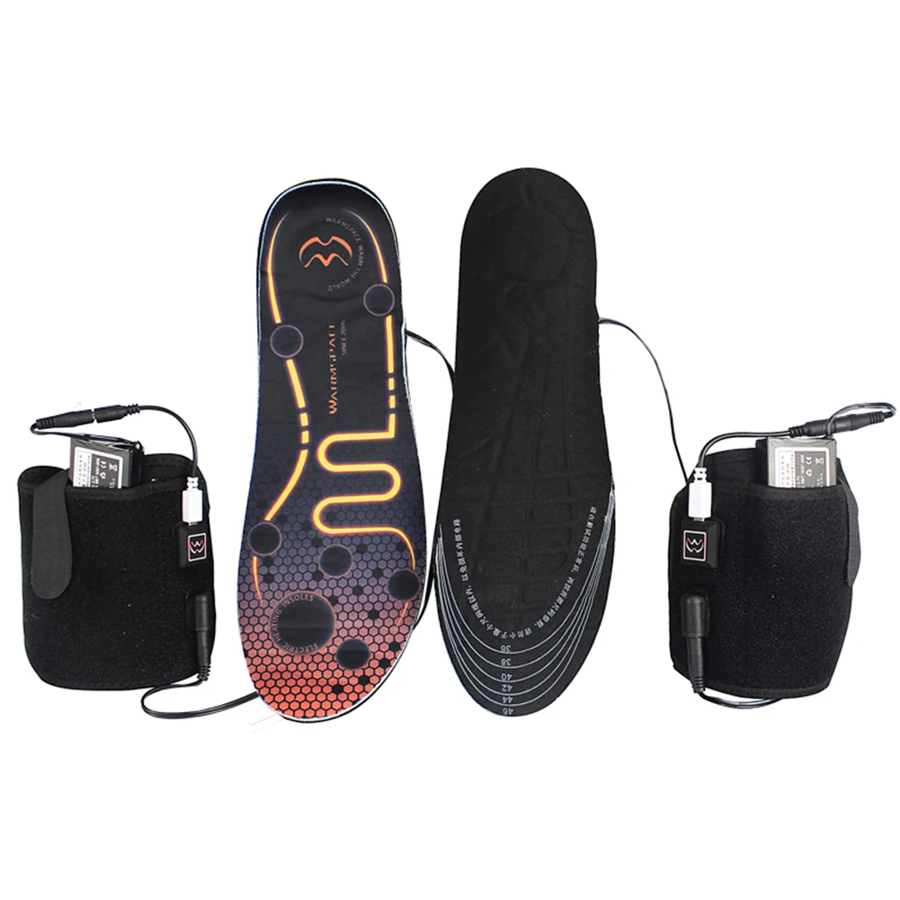 

1 Pair Of Heated Insoles Battery Powered Rechargeable Heated Shoes Insoles Winter Skiing Foot Warmers For Men And Women Polite