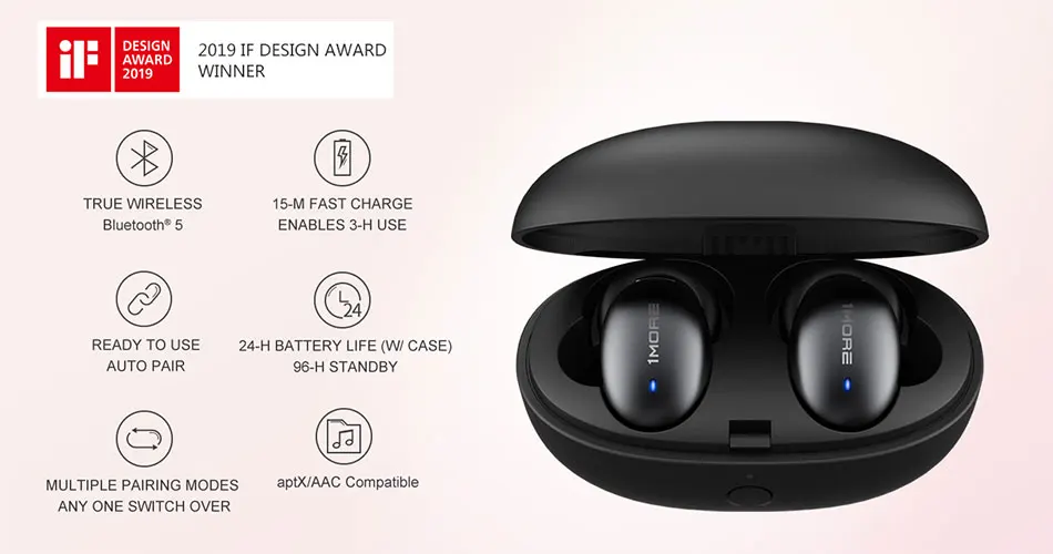 1 еще E1026BT стильные настоящие беспроводные TWS наушники Bluetooth 5,0 наушники-вкладыши E1026BT-I Bean с поддержкой aptX ACC с микрофоном