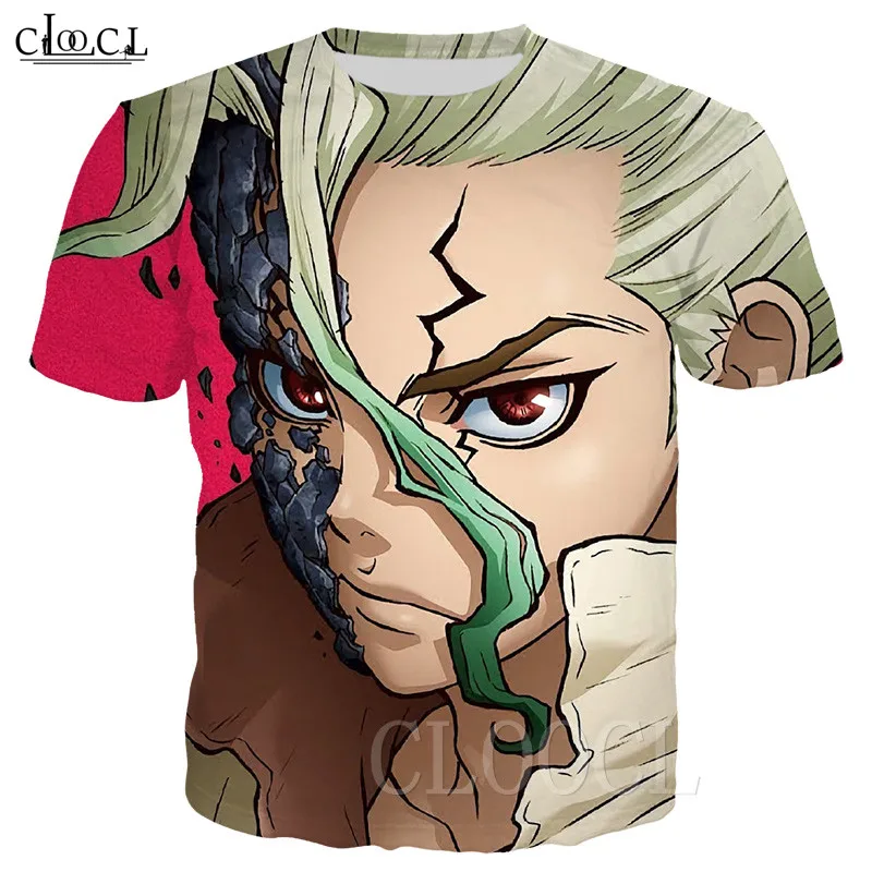 T Shirt 2 Dr. Stone, забавная футболка, толстовки, 3D принт, Dr. Stone, комикс, унисекс, футболка, на каждый день, размера плюс, японское аниме, футболки для мужчин и женщин, топы - Цвет: T Shirt 2