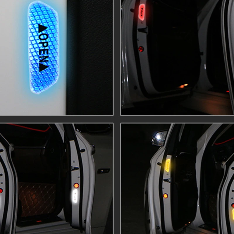 4 шт./компл. багажник автомобиля Стикеры Авто само липкая сигнальная лента DIY