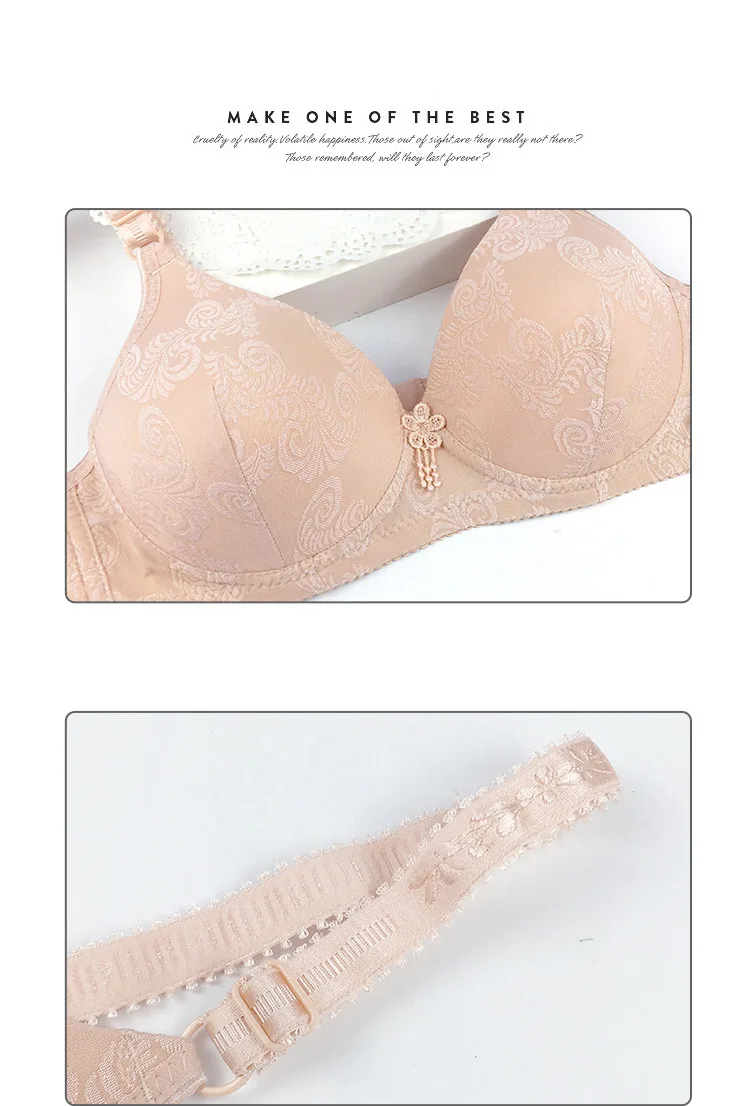 Women Soft Lingerie Plus Size Women Full Cup Wireless Bras Sexy Women Push Up Bra Wire Free solid 0448