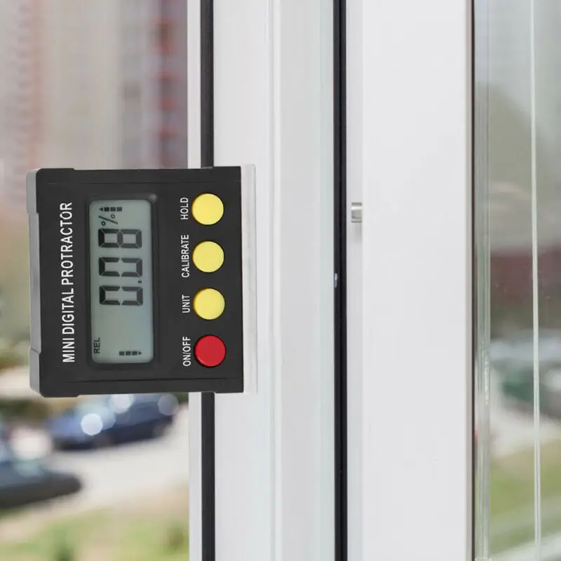

LCD Magnetic Digital Protractor Angle Gauge Inclinometer Inclinometer Mini Digital Inclinometer Bevel Gauge Accuracy 0.3