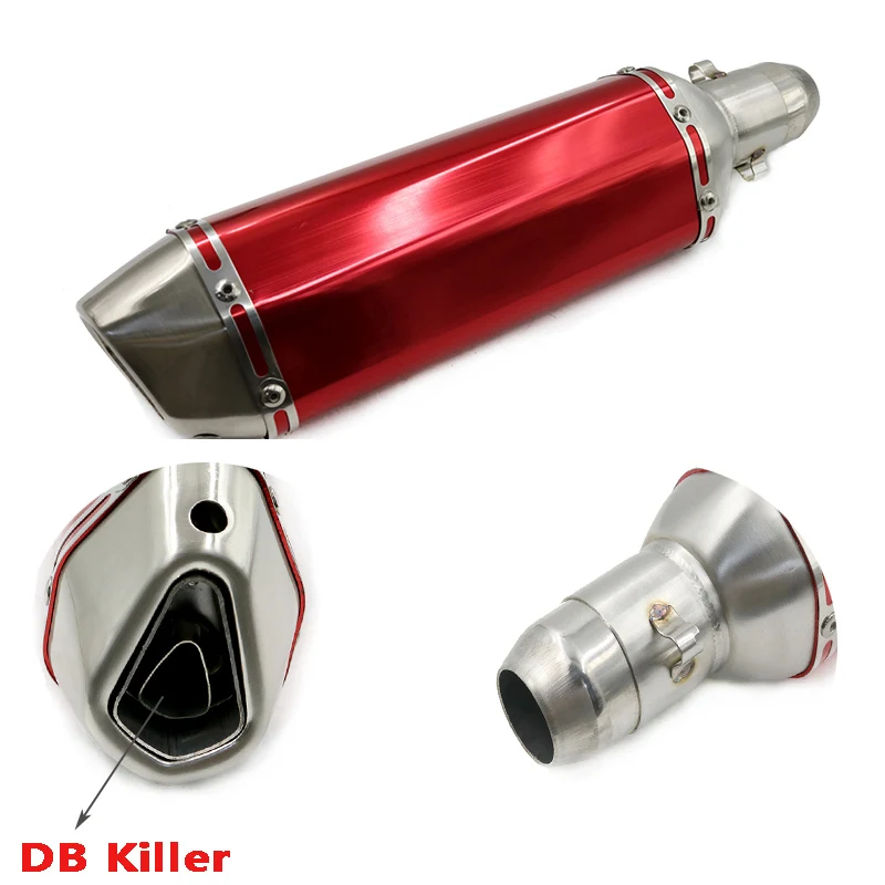 Универсальный 51 мм мотоцикл грязи велосипед выхлопная труба модифицированный скутер Akrapovic выхлопная муфта подходит для большинства мотоциклов ATV - Цвет: K