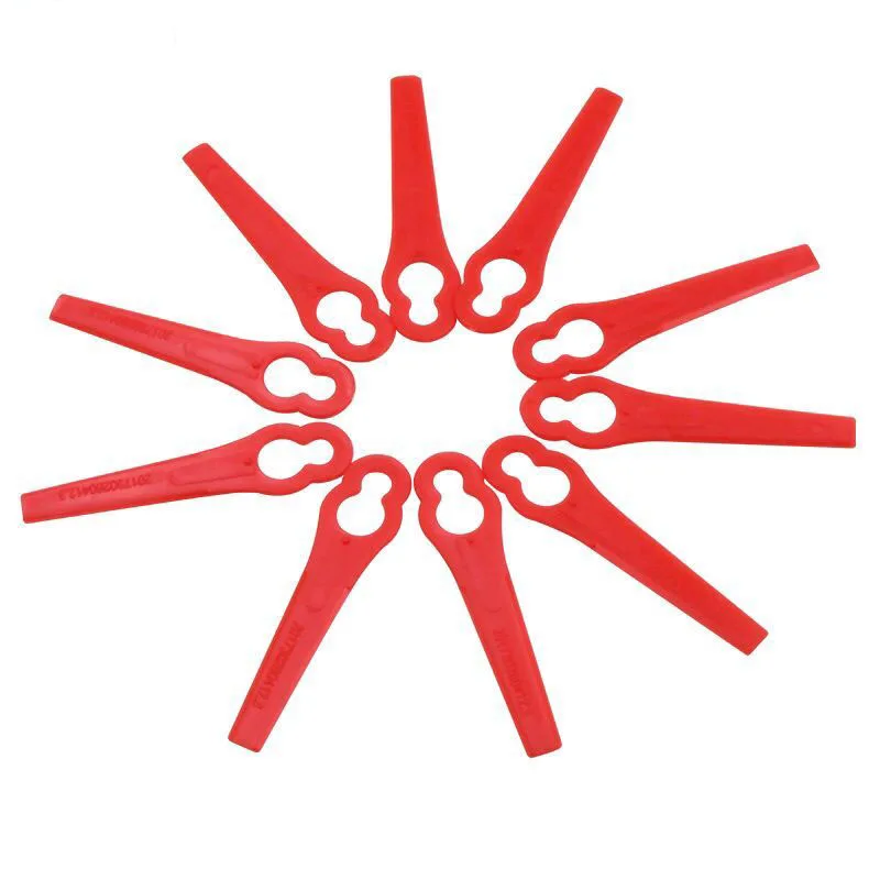 10Pcs Plastic Lawn Mower Blade Trimmer Garden Replacement Grass Cutter Red Green Tool Part | Инструменты