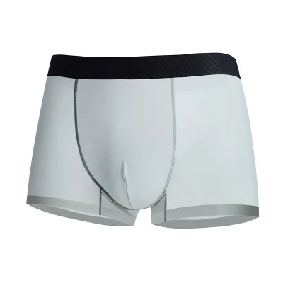 Greyish green Горячая Распродажа, Летнее шелковое Мужское нижнее белье, бесшовное, прозрачное, ультратонкое, дышащее, удобное нижнее белье - Цвет: Greyish green