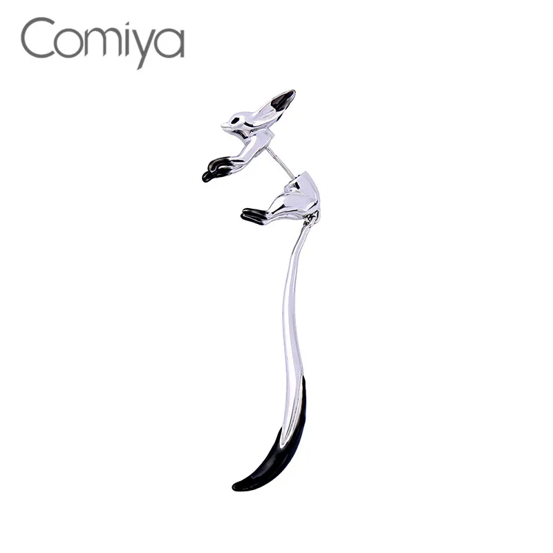 Comiya, корейские серьги-капли, эмаль, животное, шарм, цинковый сплав, длинный хвост, подвеска, Brincos Mujer Brincos Oorbellen, висячие серьги