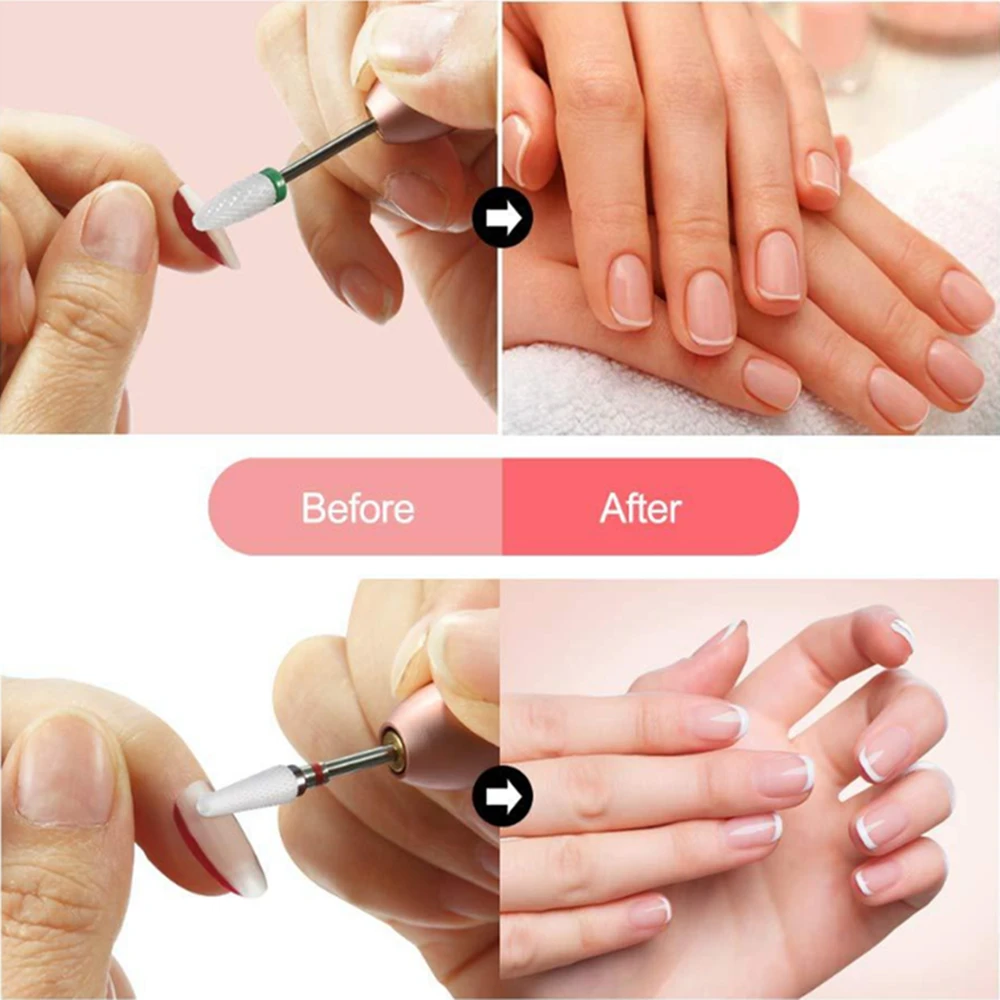 

Milling Cutter For Manicure 8 Pcs Ceramic Nail Bits For Electric Drill Removing Gel Varnish Tool