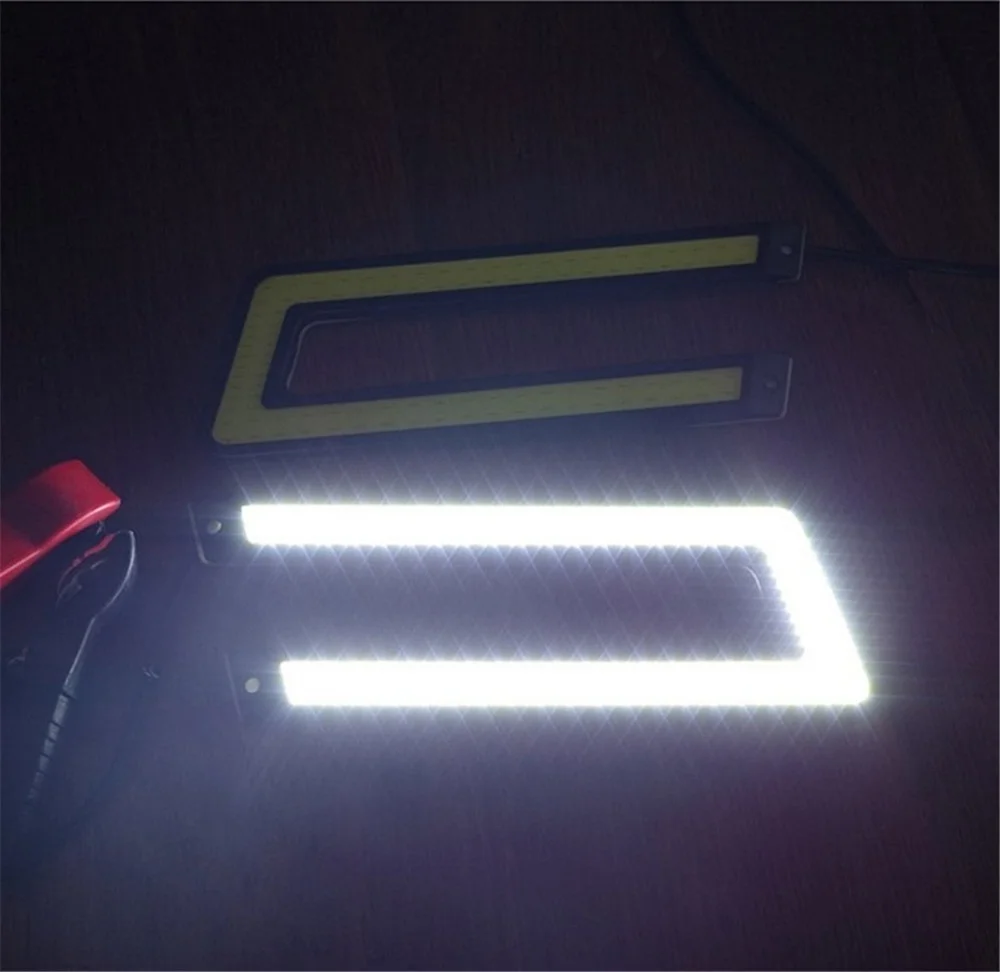 

2pcs 14CM Daytime Driving Fog Lights Vehicle Daytime Running Light COB LED Car Lamp External Lights Auto Waterproof Car Styling