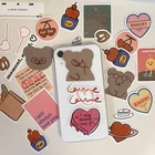 Милые наклейки с рисунком вишня в виде сердца, декоративные Стикеры для скрапбукинга, корейский дневник, альбом, наклейки, наклейки, Канцтовары Kawaii