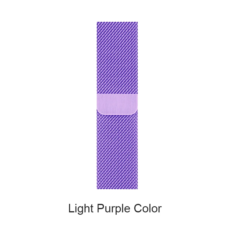 Lavender Миланский Браслет, Браслет Stainle для наручных часов Apple Watch series 5 40 мм 44 браслет наручных часов iwatch 1/2/3/4, 42 мм, 38 мм, браслет из нержавеющей стали - Цвет ремешка: Lavender