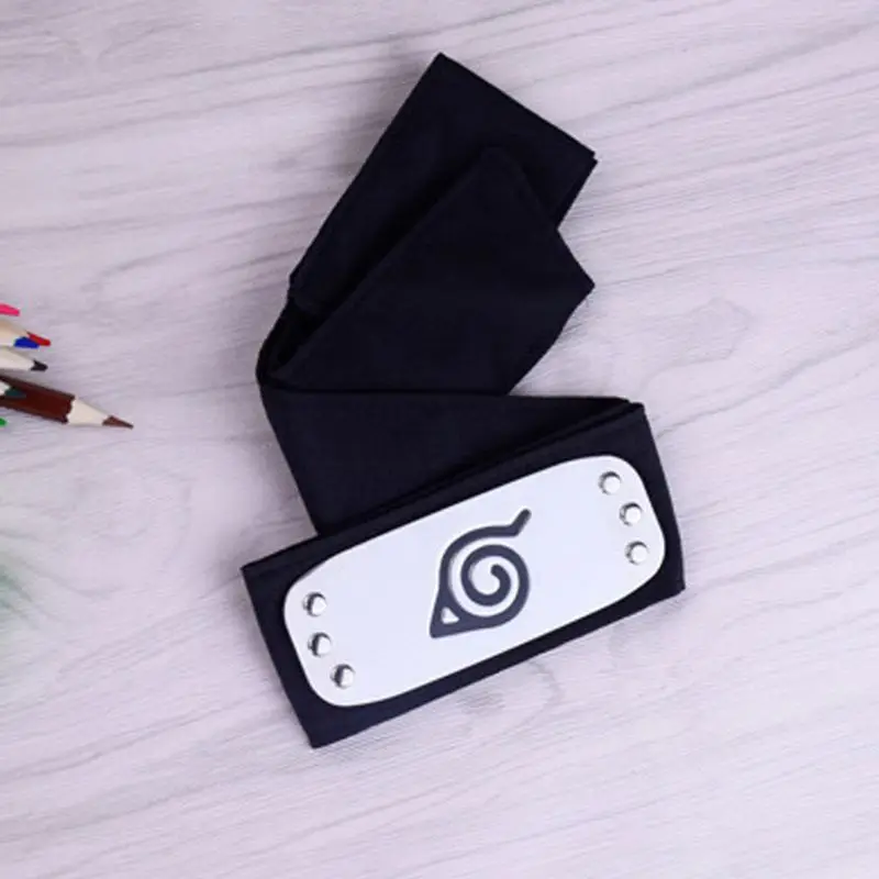 

Adult Kids Headband Japanese Anime Logo Metal Plated Hairband Forehead Protector