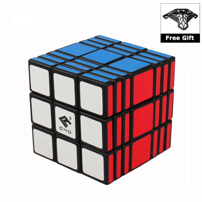 Cubo m&aacute;gico de velocidad desigual C4U 3x3x7, rompecabezas cubo educativo, juguetes profesionales para adultos y ni&ntilde;os, regalos con soporte-0