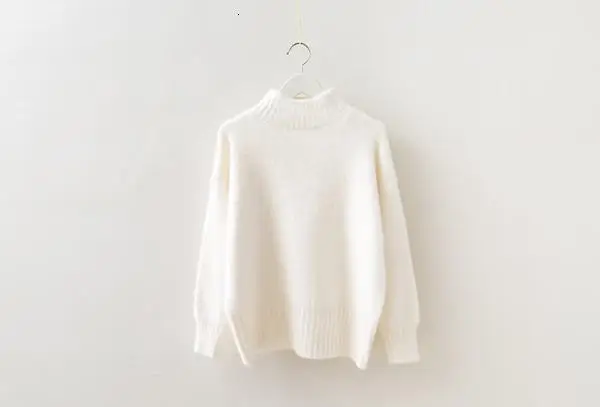 H. SA manteau femme hiver, зимний свитер с высоким воротом, джемперы ярких цветов, синие одноцветные пуловеры, теплый вязаный свитер в Корейском стиле
