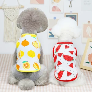 Pet dog clothes summer new teddy dog five-color fruit vest cute thin section
