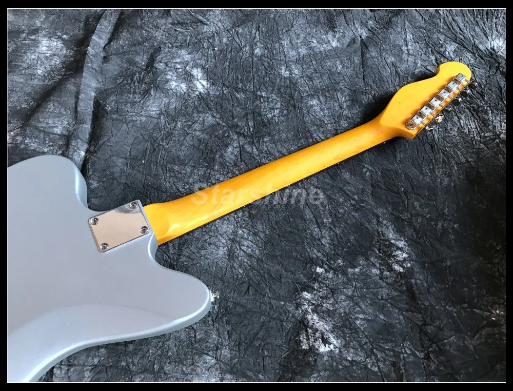 Высокое качество Jaguar Custom Shop Электрогитара T-ER7 Металл Серый цвет P90 Пикапы