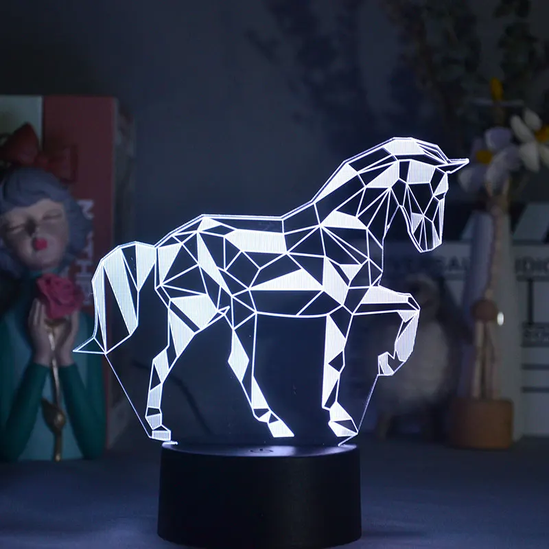 Тропические животные Зебра 3d светильник APP 16 цветов Bluetooth динамик настольная