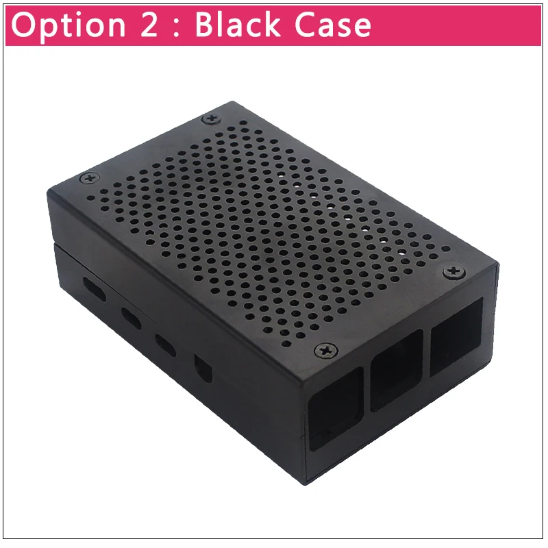Black Raspberry Pi 4 Алюминиевый Чехол серебристый черный металлический корпус | Вентилятор охлаждения теплоотвод для Raspberry Pi 4 Модель B - Цвет: Black