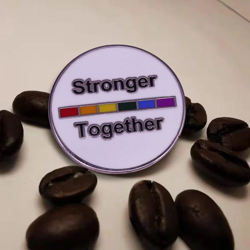 Радужные блоки ЛГБТ радужные эмалированная Шпилька мы сильнее геев лесбиянок