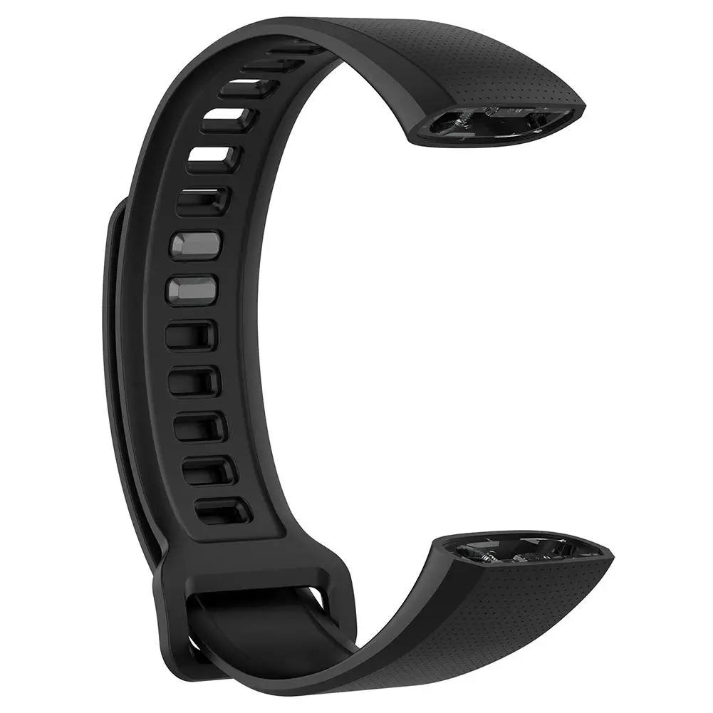 Силиконовый ремешок для часов Huawei Band 2/Band 2 Pro/ERS B19/ERS B29 (черный) 211*20*5 мм