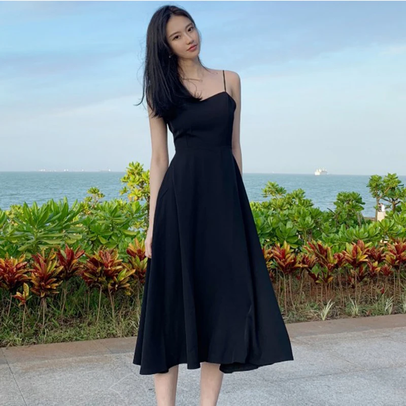 Сарафан женский на бретелях длинный пикантный Повседневный пляжный сарафан без