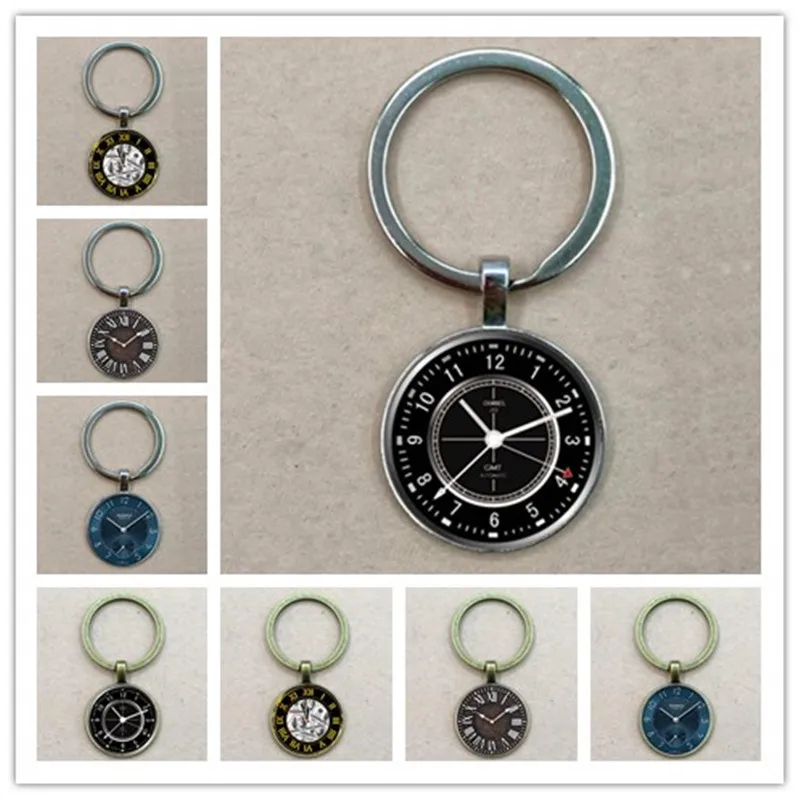 Модный Железный брелок с колокольчиком настенные часы кольцо для ключей подарок