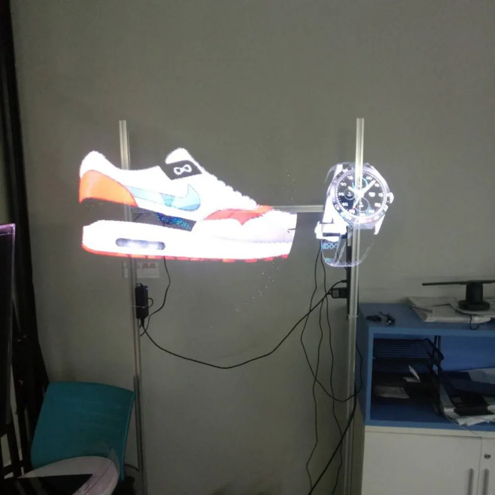 Professional LED 3D Holographic Projector Portable Hologram Player Display Fan | Лампы и освещение