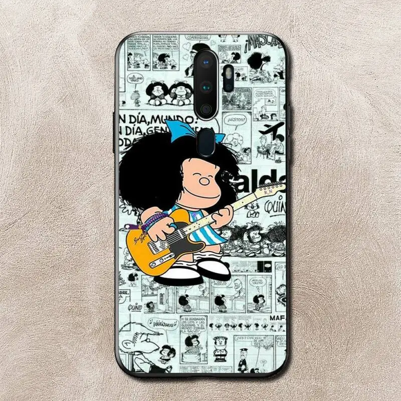 

Cartoon Cute Mafalda Phone Case for Vivo Y91C Y11 17 19 17 67 81 Oppo A9 2020 Realme c3