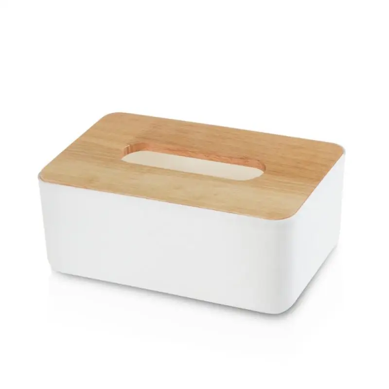 

Новая коробка для салфеток с деревянным покрытием, держатель для туалетной бумаги, простой стильный диспенсер для бумаги, домашний Автомоб...