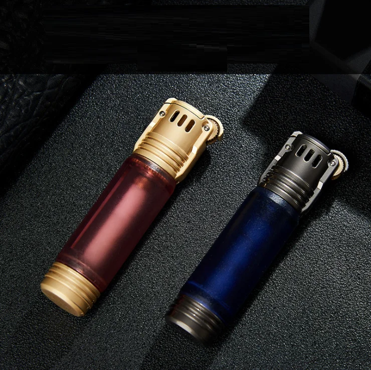 Керосиновая зажигалка цилиндрическая прозрачная масляная персонализированная