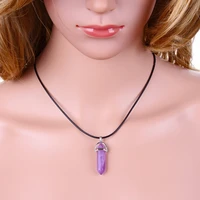 natural stone quartz crystal turquoises tiger eye opal aventurine endulum pendant for diy ljewelry making necklace accessories