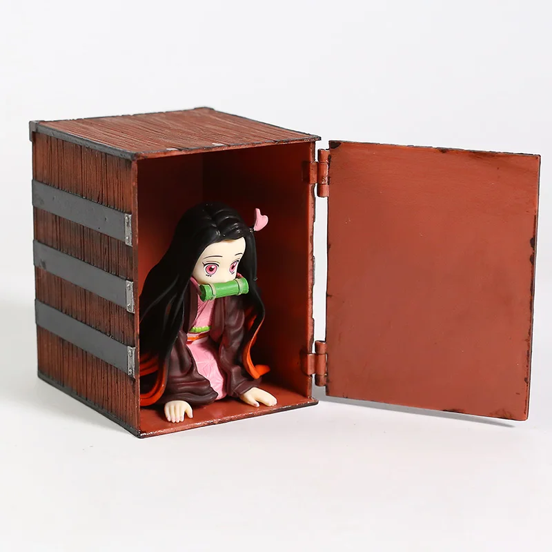 Demon Slayer Kamado Nezuko Милая модель игрушки Мини незуко в коробке аниме Kimetsu No Yaiba