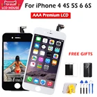 ЖК-дисплей No.1 для iPhone 4 4S 5S 6 6S, ЖК-экран с сенсорным дигитайзером в сборе, Замена переднего стекла, черный, белый, для ремонта экрана
